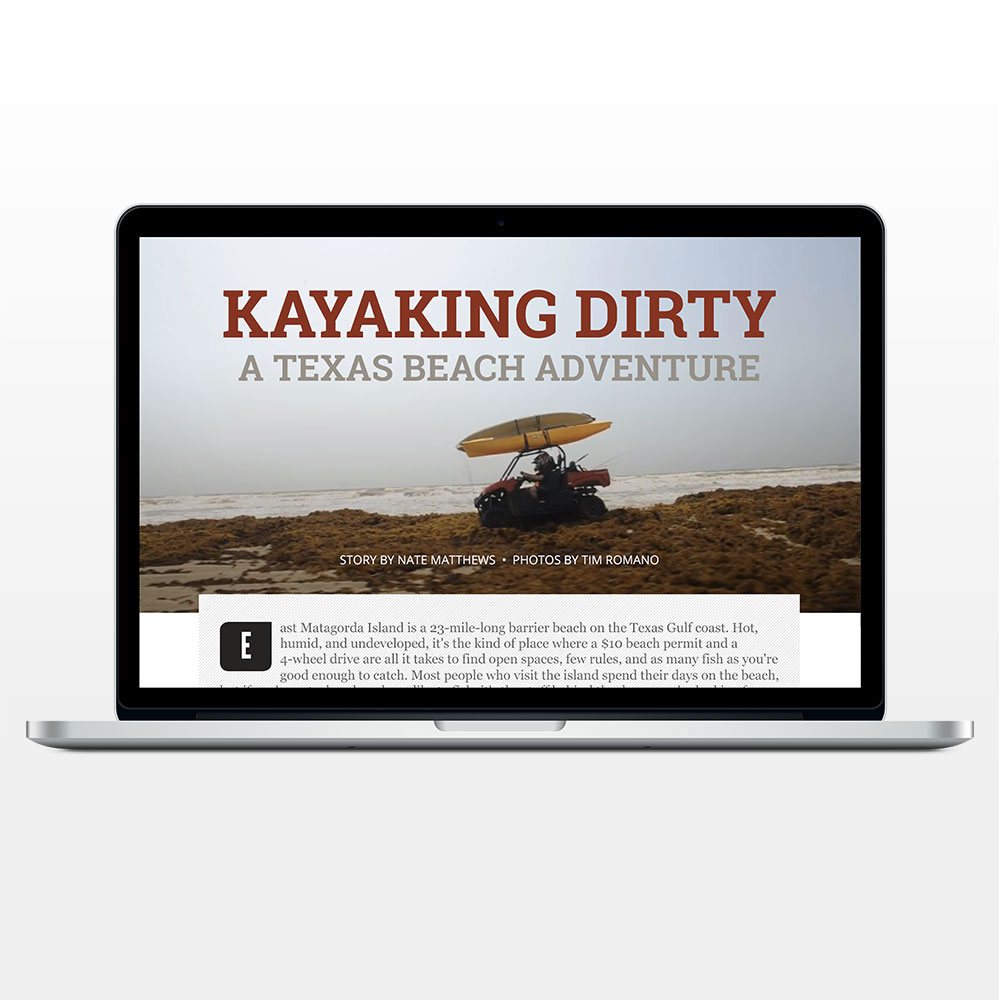 Field and Stream - Kayaking dirty a Texas beach adventure