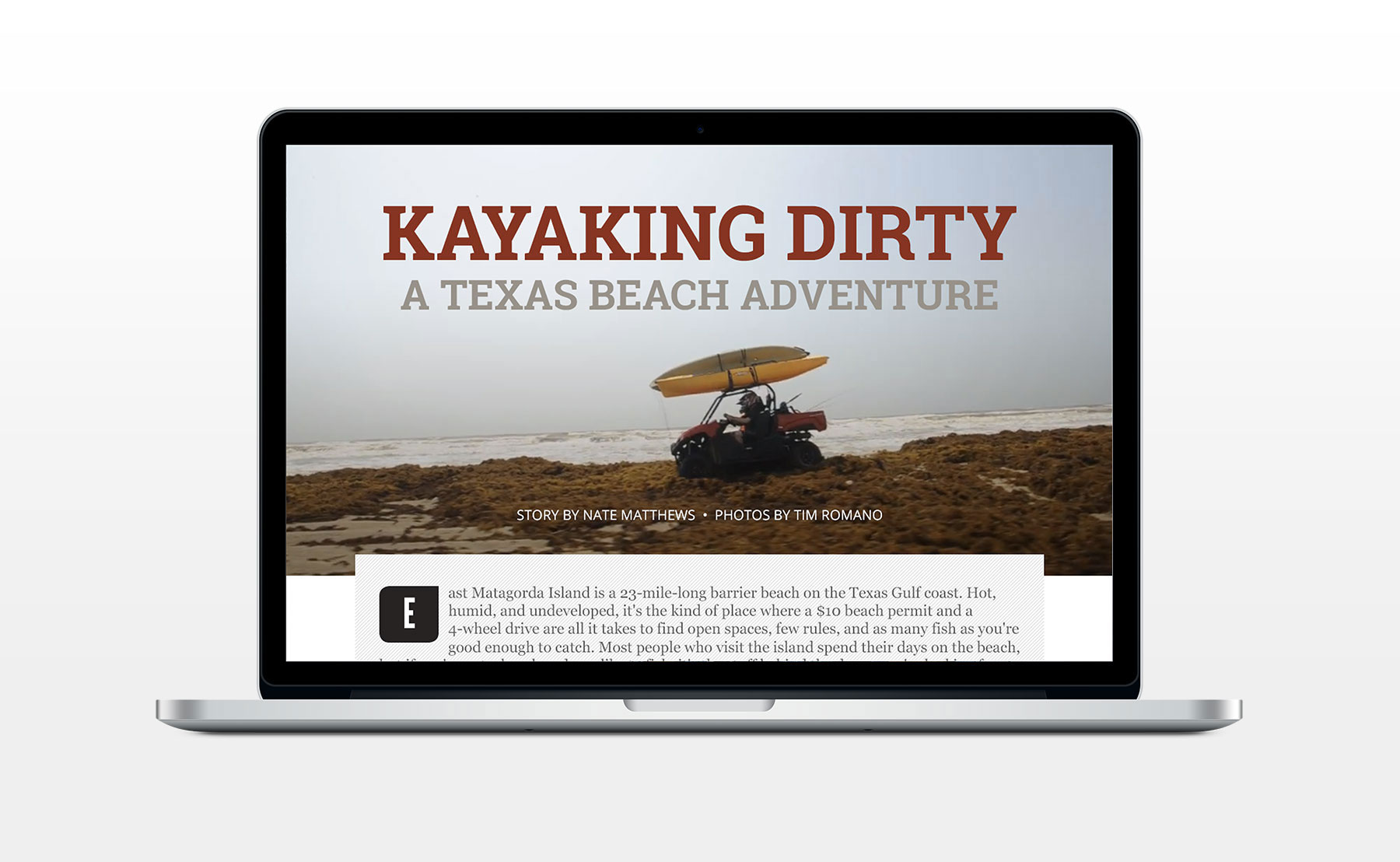 Field and Stream - Kayaking dirty a Texas beach adventure