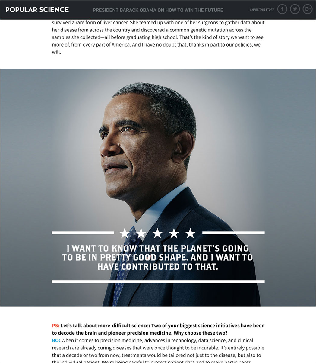 Popular Science: How to win the future - Barack Obama